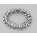 Old-cut diamond-brilliant bracelet WG 750/000 with altogether 220 old-cut diamonds and brilliants,