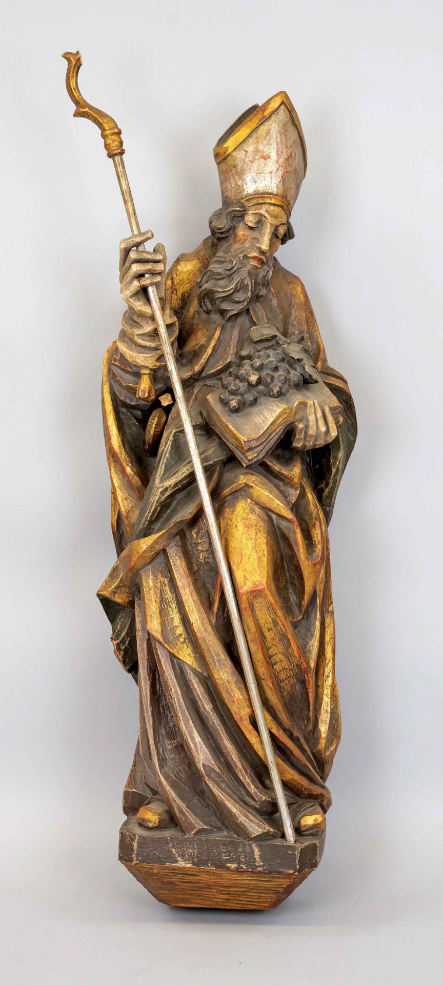 Tyrolean sculptor of the 20th century, large figure of St. Urban as a bishop with staff (scroll