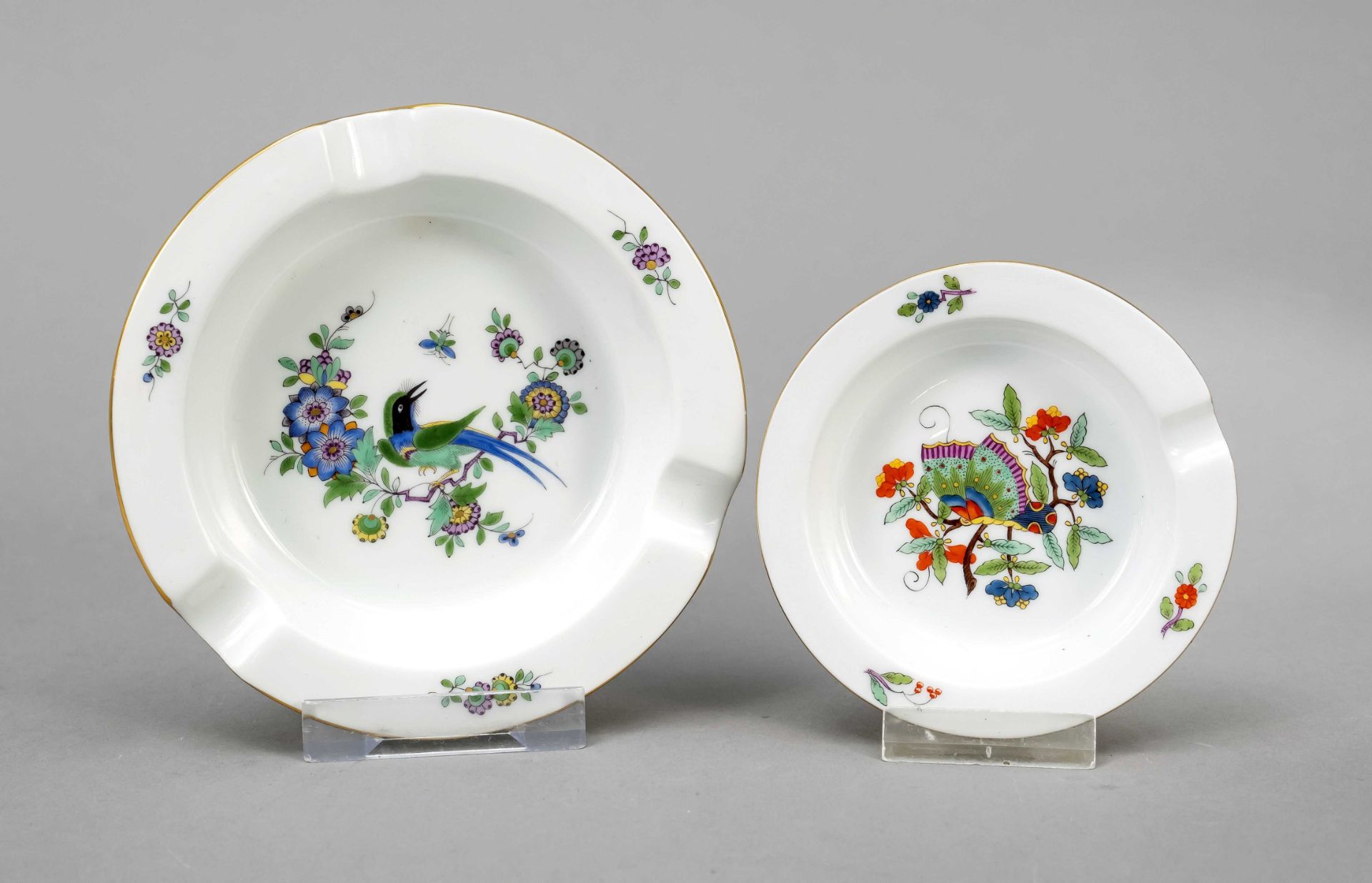 Zwei Ascher, Meissen, Marken 1