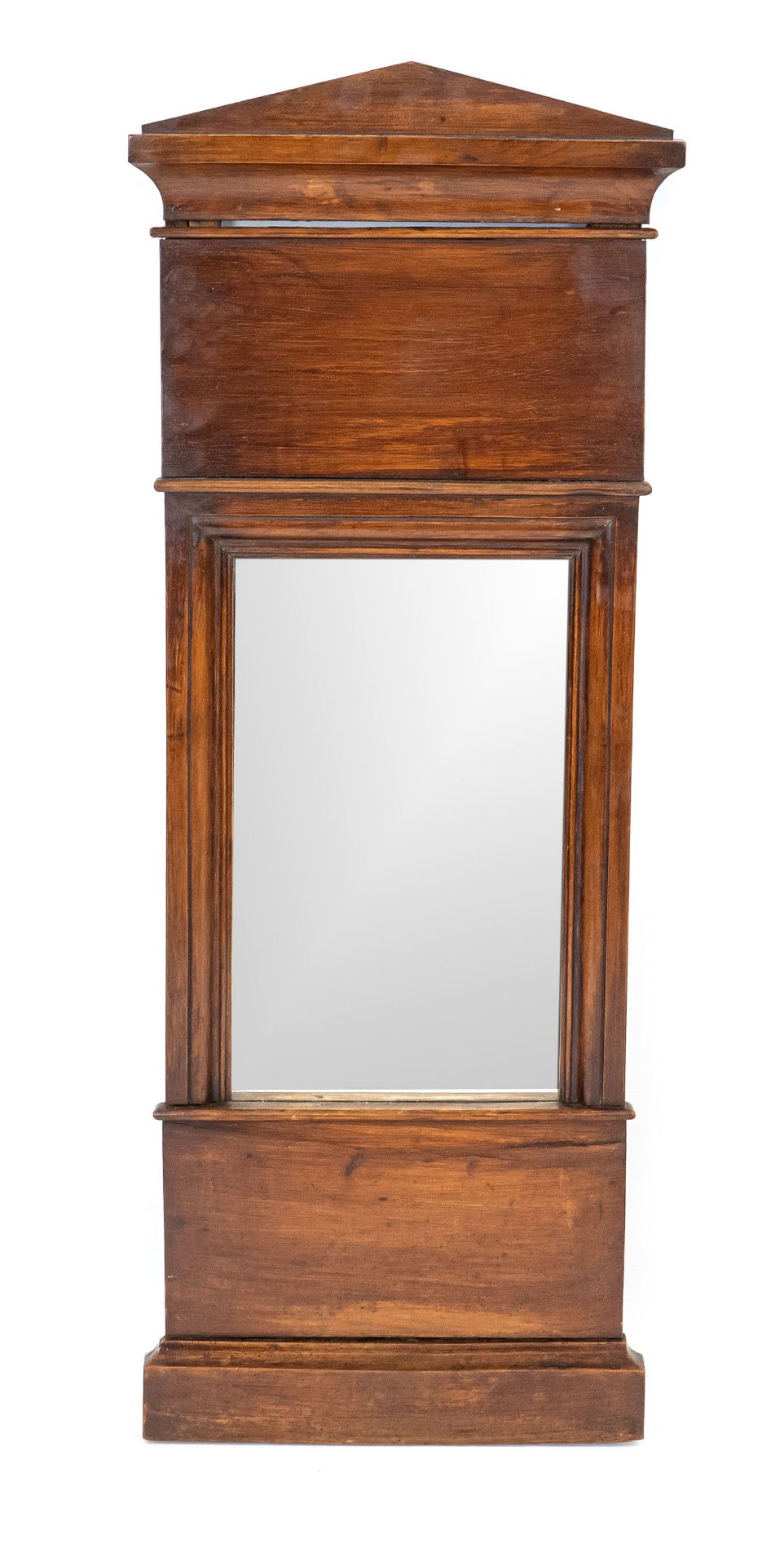 Biedermeier wall mirror around 1820, mahogany, 105 x 40 cm