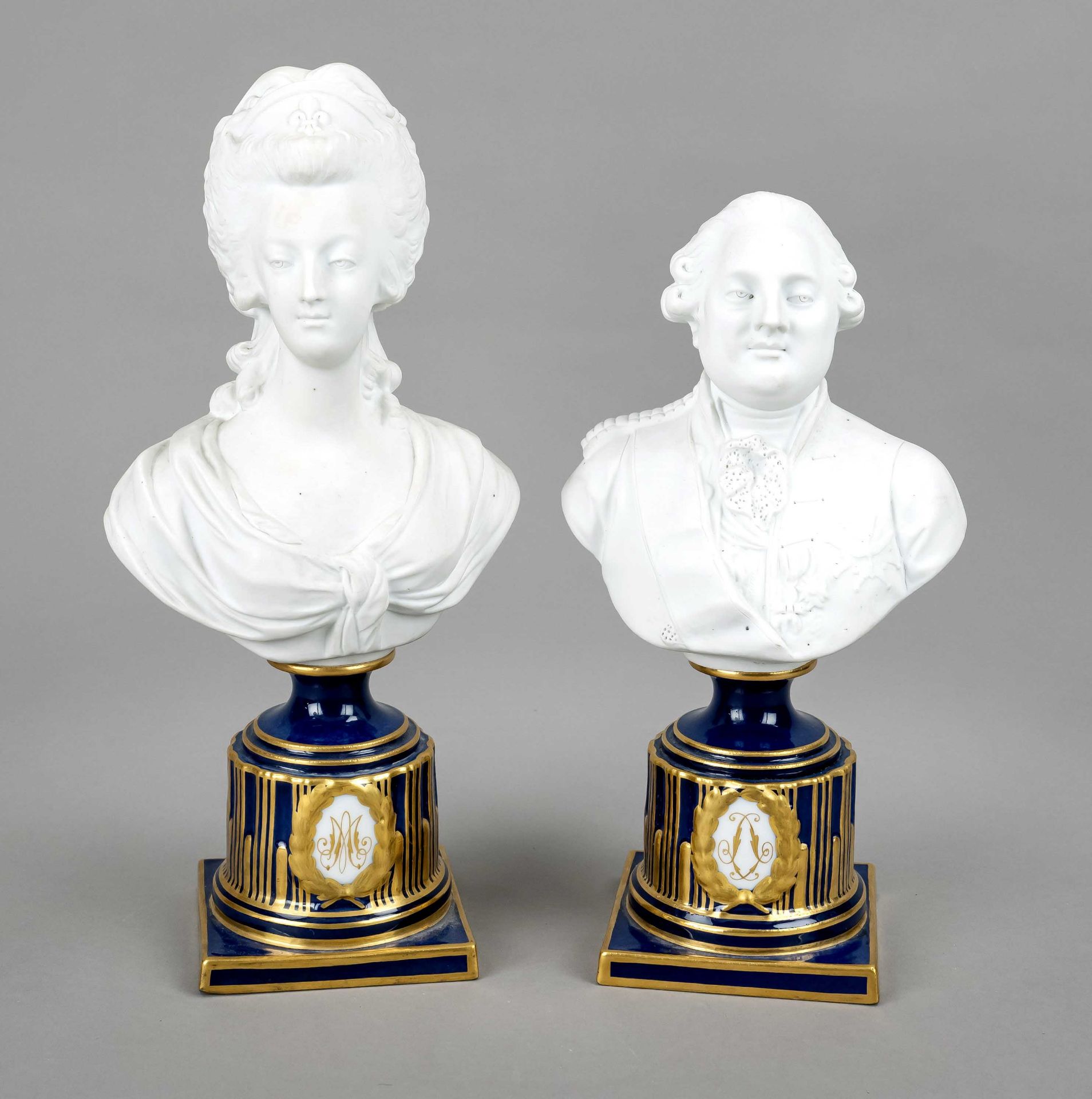 Paar Portraitbüsten, Louis XVI