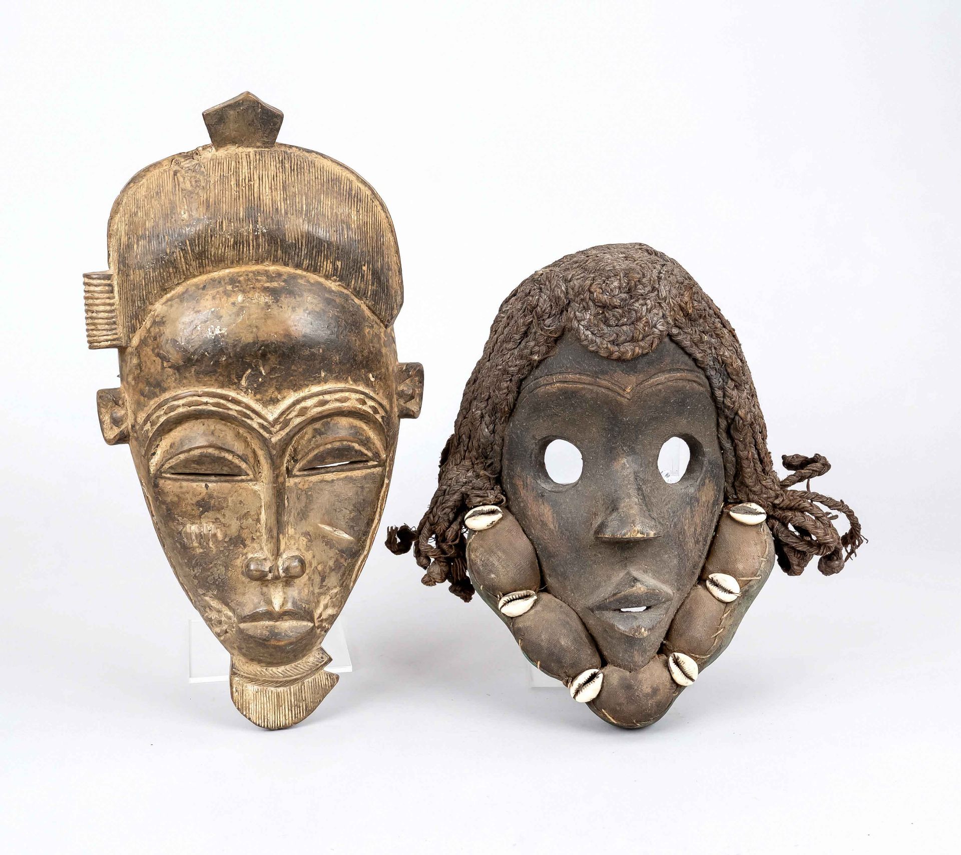 2 Masken von der Elfebeinküste