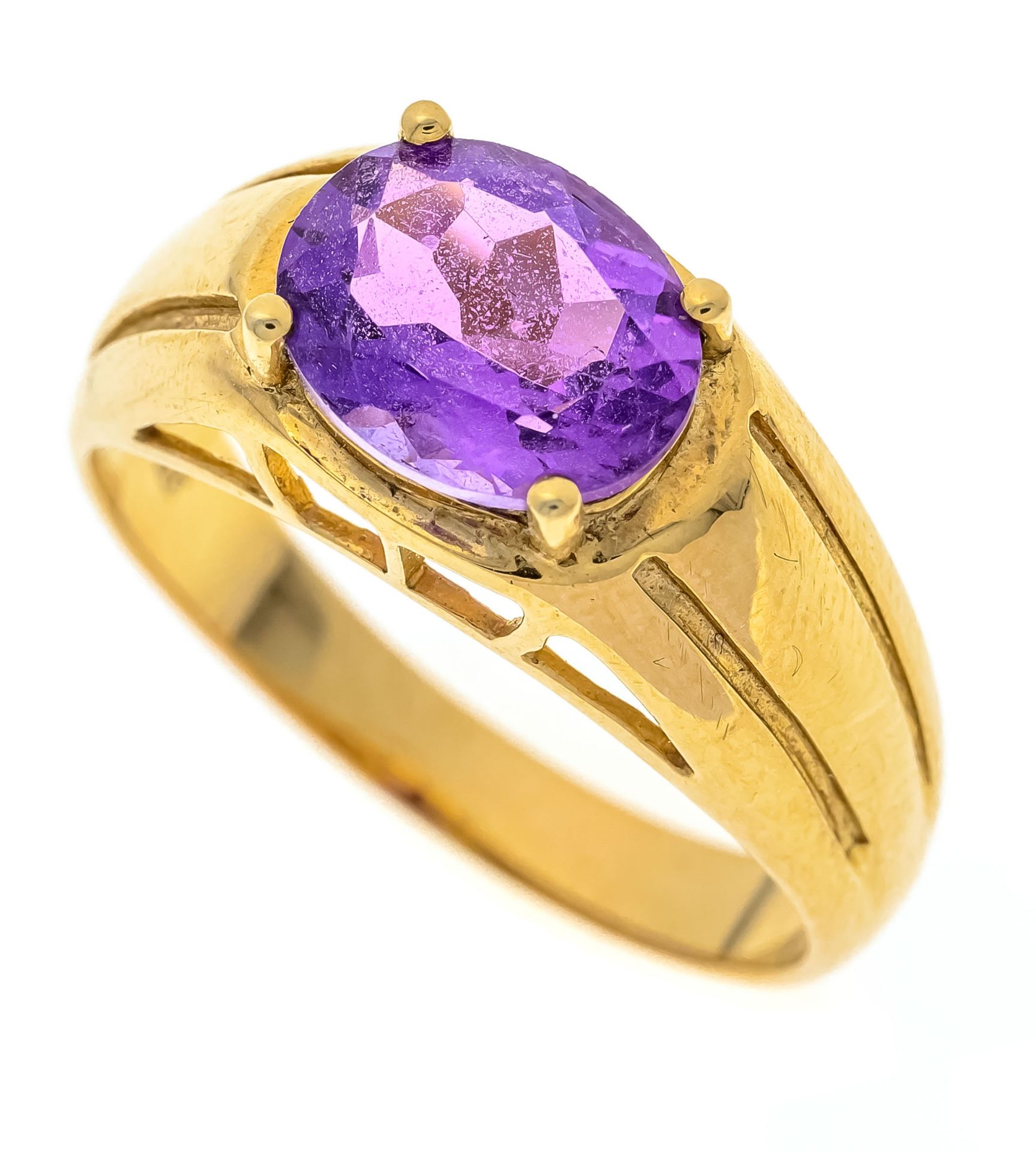 Amethyst-Ring GG 375/000 mit e