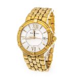 Maurice Lacroix men's quartz watch, ref. CA1107, gold plated case and bracelet, silverf. Dial with