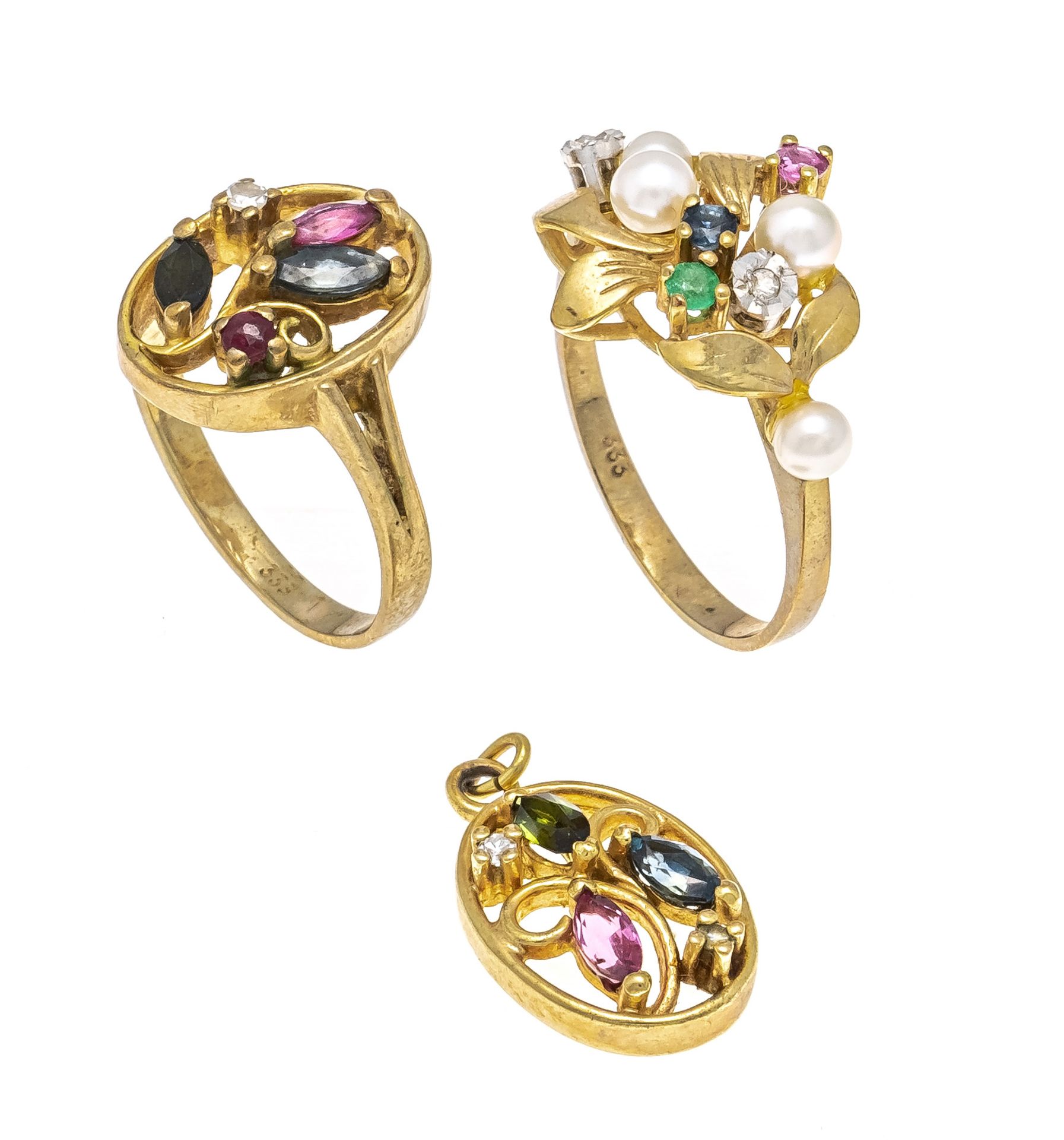 Multicolor-Diamant-Ringe und A