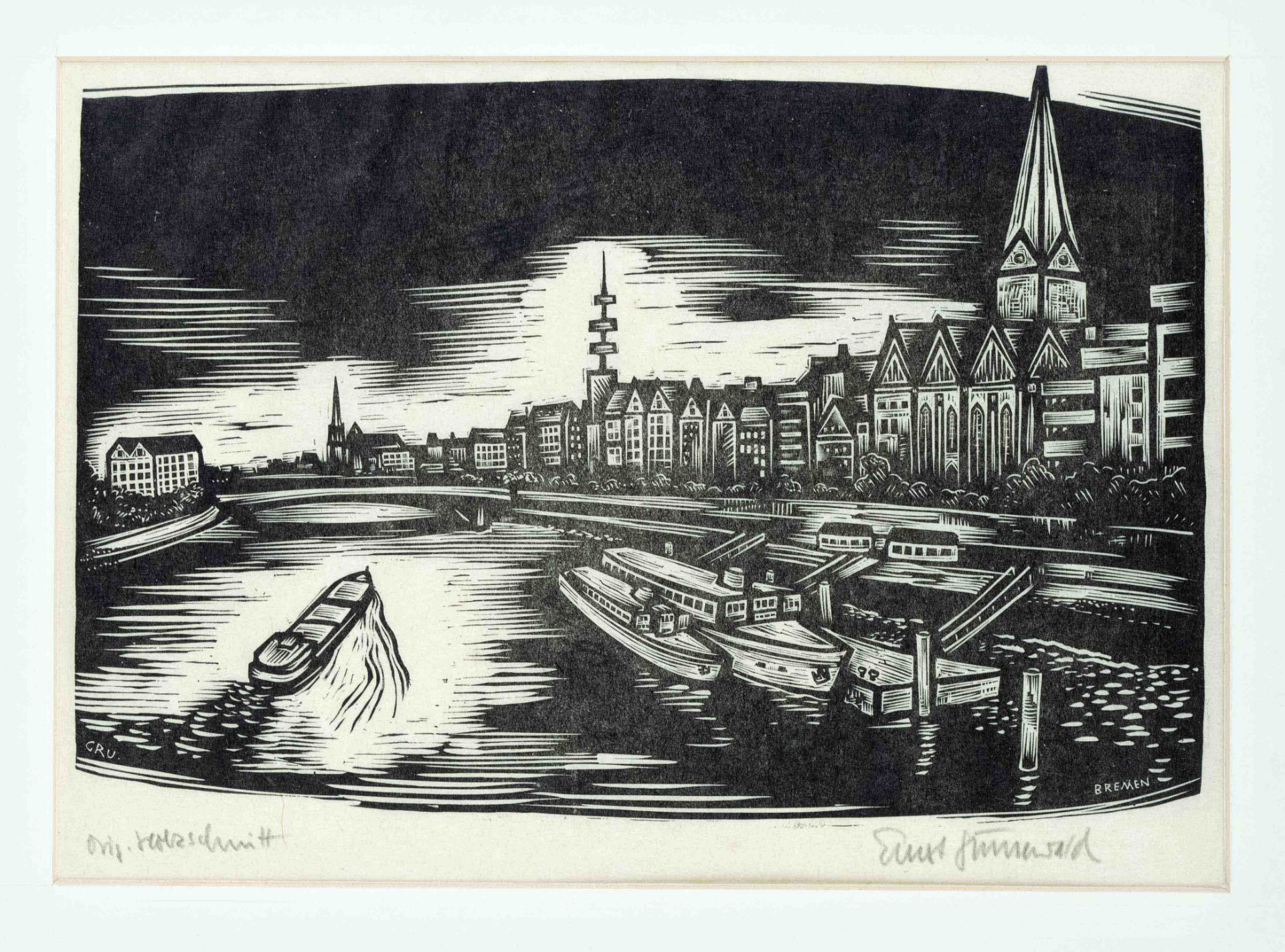 Ernst Grünewald (1907-1986), printmaker from Bremen, studied at the Leipzig Academy of Applied Arts, - Image 2 of 4