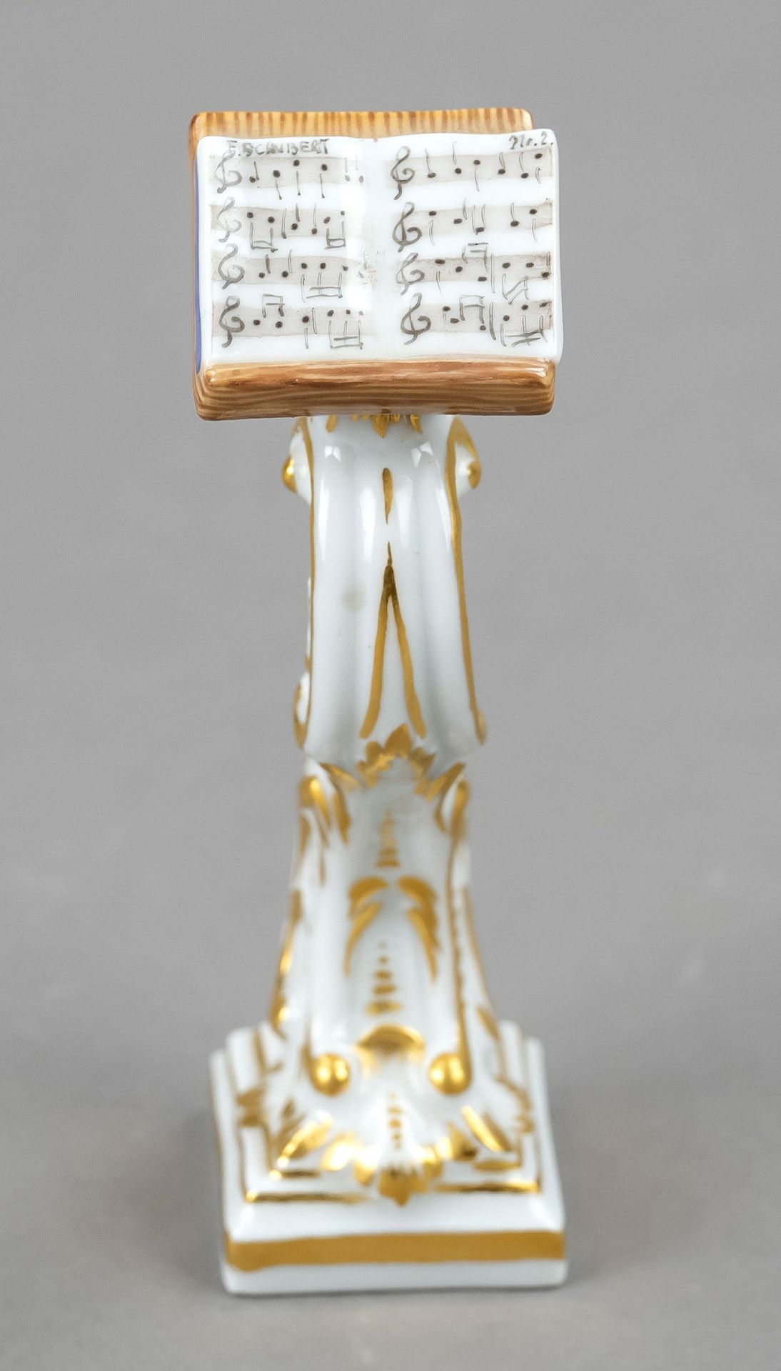 Music stand for the conductor of the monkey chapel, Meissen, brand after 1973, 1st choice, model no.