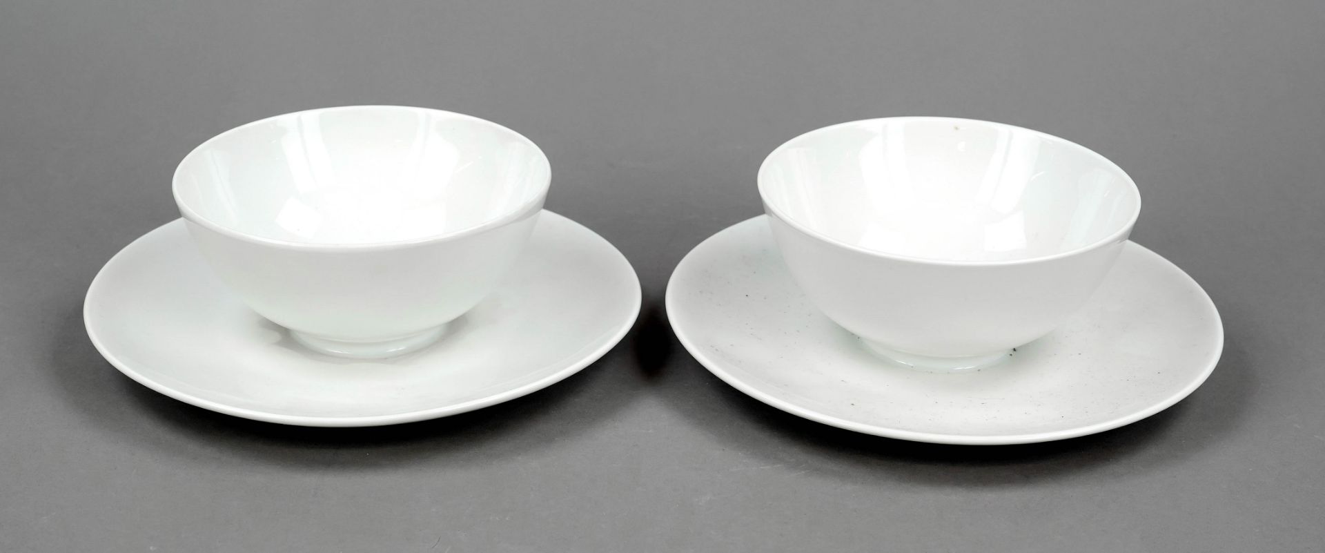 Pair of saucers, KPM Berlin, marks 1962-92, 1st choice, form Urbino, design Trude Petri (1906-1998),