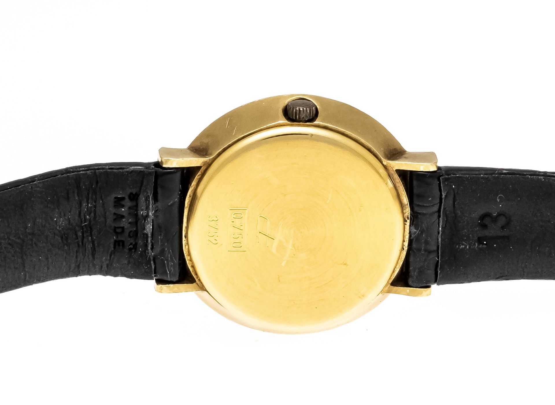 Ladies quartz watch CT Ref. 3752, 750/000 GG, polished case with traces of wear, fused gold dial, - Image 2 of 2