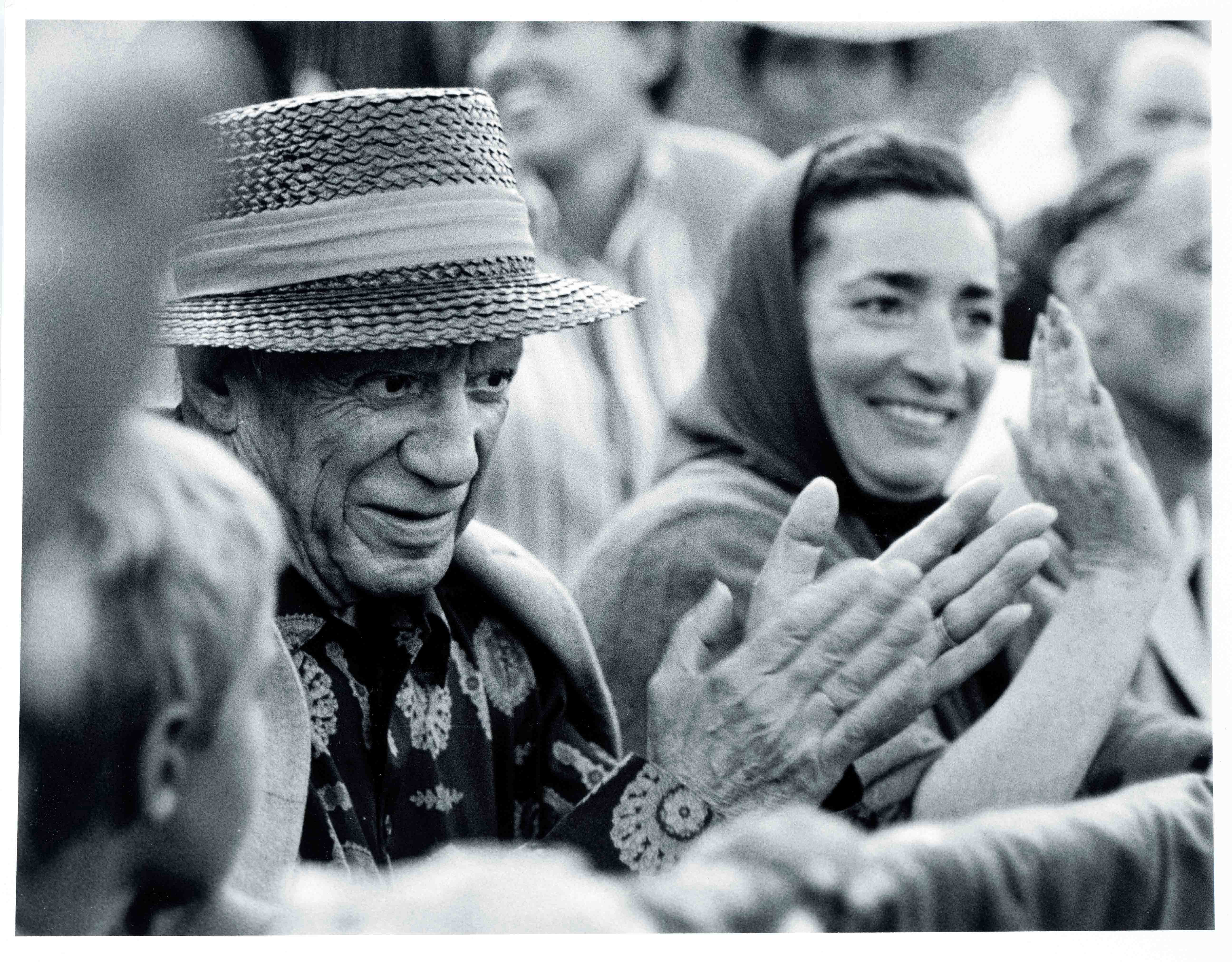 Hubertus Hierl (*1940), ''Pablo Picasso and his wife Jacqueline at the bullfight in Fréjus (August