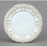 A ceremonial plate, Meissen, 1970s, 1st choice, with rich floral and ornamental relief decor, gold