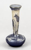 Vase, France, c. 1900, Emile Gallé, Nancy, round stand, depressed bulbous body, slender neck with