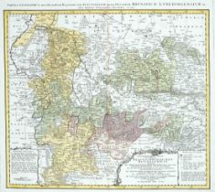 Historic map of the Brunswick Empire ''Tabula geographica (...) Brunsvico Luneburgensium (...)'',