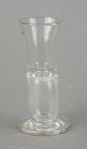 Shot glass, so called Wachtmeister, 18th/19th c., round disc stand, straight body with slightly