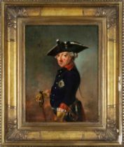 Henri Beeskow, portrait painter in Prussia mid-18th century, contemporary portrait in half-length of