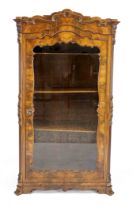 Display case, Louis-Phillippe circa 1860, mahogany, 1-door glazed body, ready to live in, 180 x 94 x