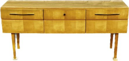 Small sideboard around 1950/60, birch veneer, 57 x 128 x 40 cm - the furniture cannot be viewed in