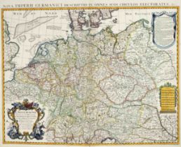 Historical map of Germany ''L'Allemagne dressé sur les Observations de Tycho Brahe de Kepler de