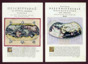 Two Ptolemaic world maps from Girolamo Porro's ''Descrittione Universale della Terra'', Venice circa