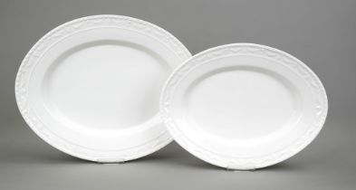 Two oval serving dishes, KPM Berlin, marks before 1962, 2nd choice, form Kurland, design for the