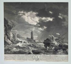 Joseph Vernet (1714-1789) after Jean-Joseph Baléchou (1716-1764), large copper engraving with