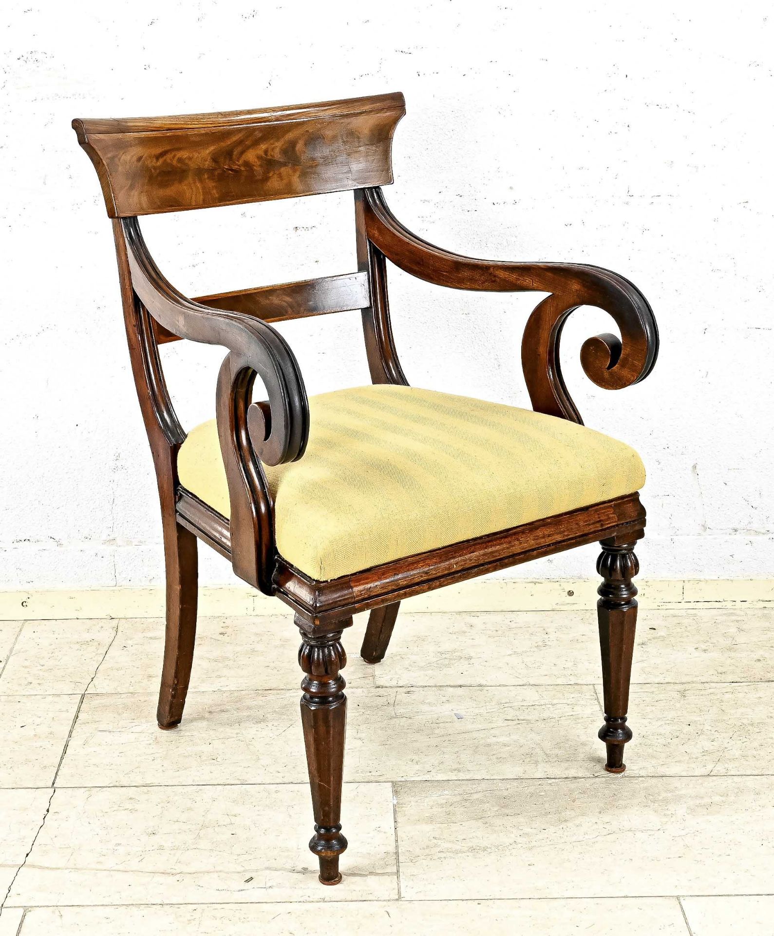 Armchair around 1860, solid mahogany, 90 x 55 x 49 cm - The furniture can not be viewed in our