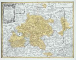 Historical map of Upper Franconia around Kulmbach ''Principatus Brandenburgico Culmbacensis (...)'',