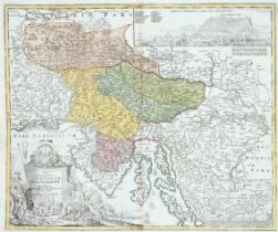 Historical map of today's Slovenia and Croatia ''Tabula Ducatus Carnioliae Vindorum Marchiae et