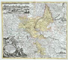 Historical map of the principality of Magdeburg ''Saxoniae Tractus Ducatum Magdeburgensem (...)'',