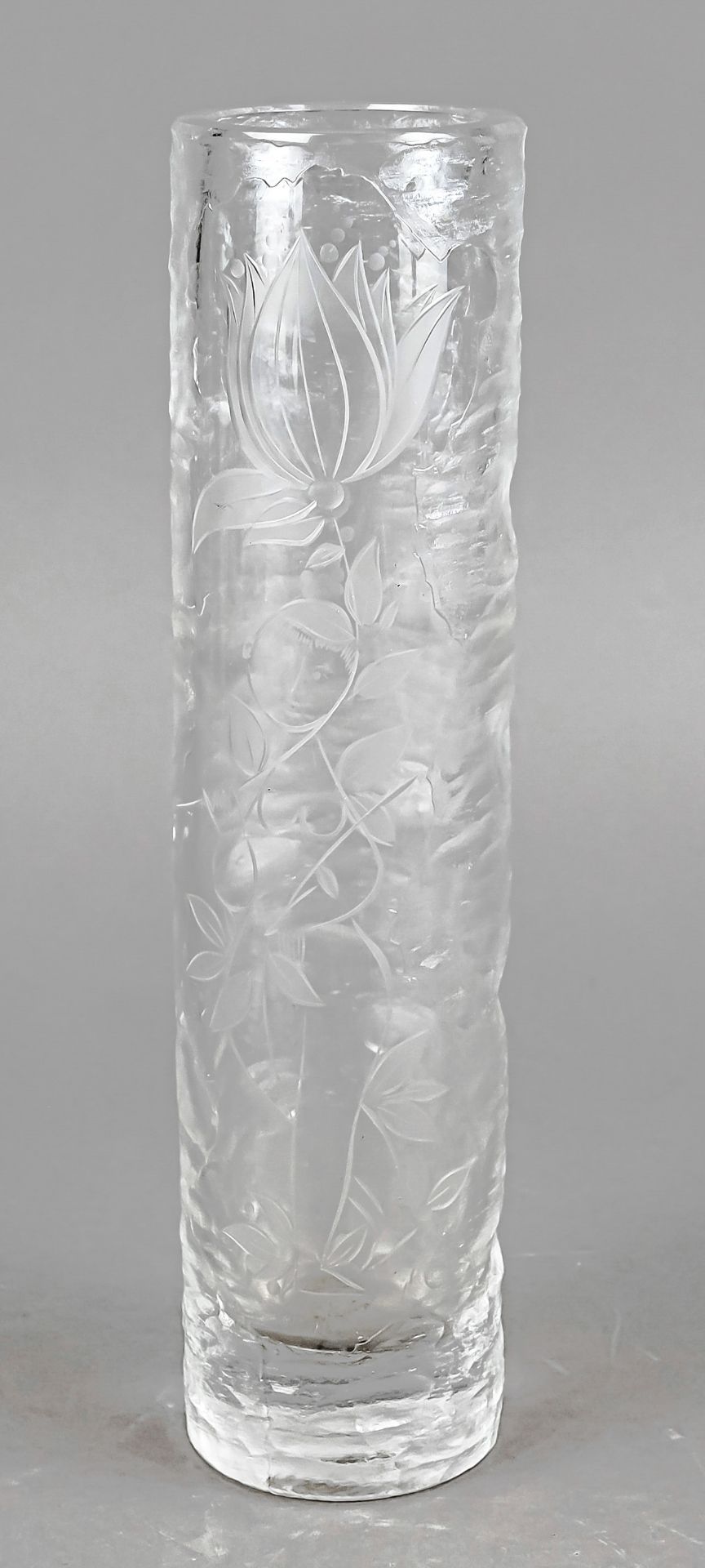 Vase, 2nd half of the 20th century, designed by Björn Wiinblad (1918-2006), round stand, cylindrical