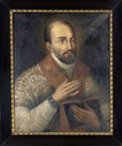 Spanish portrait painter of the 18th century, portrait of Ignatius of Loyola, the founder of the