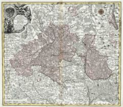 Historical map of Middle Franconia ''Tabula Geographicae Principatus Brandenburg Culmb. sive