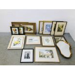 A COLLECTION OF FIFTEEN ASSORTED PRINTS,