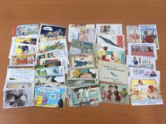 PACKET OF COMIC POSTCARDS (APPROX 135).