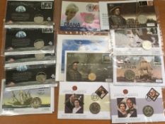 A COLLECTION OF THIRTEEN MERCURY COIN COVERS,