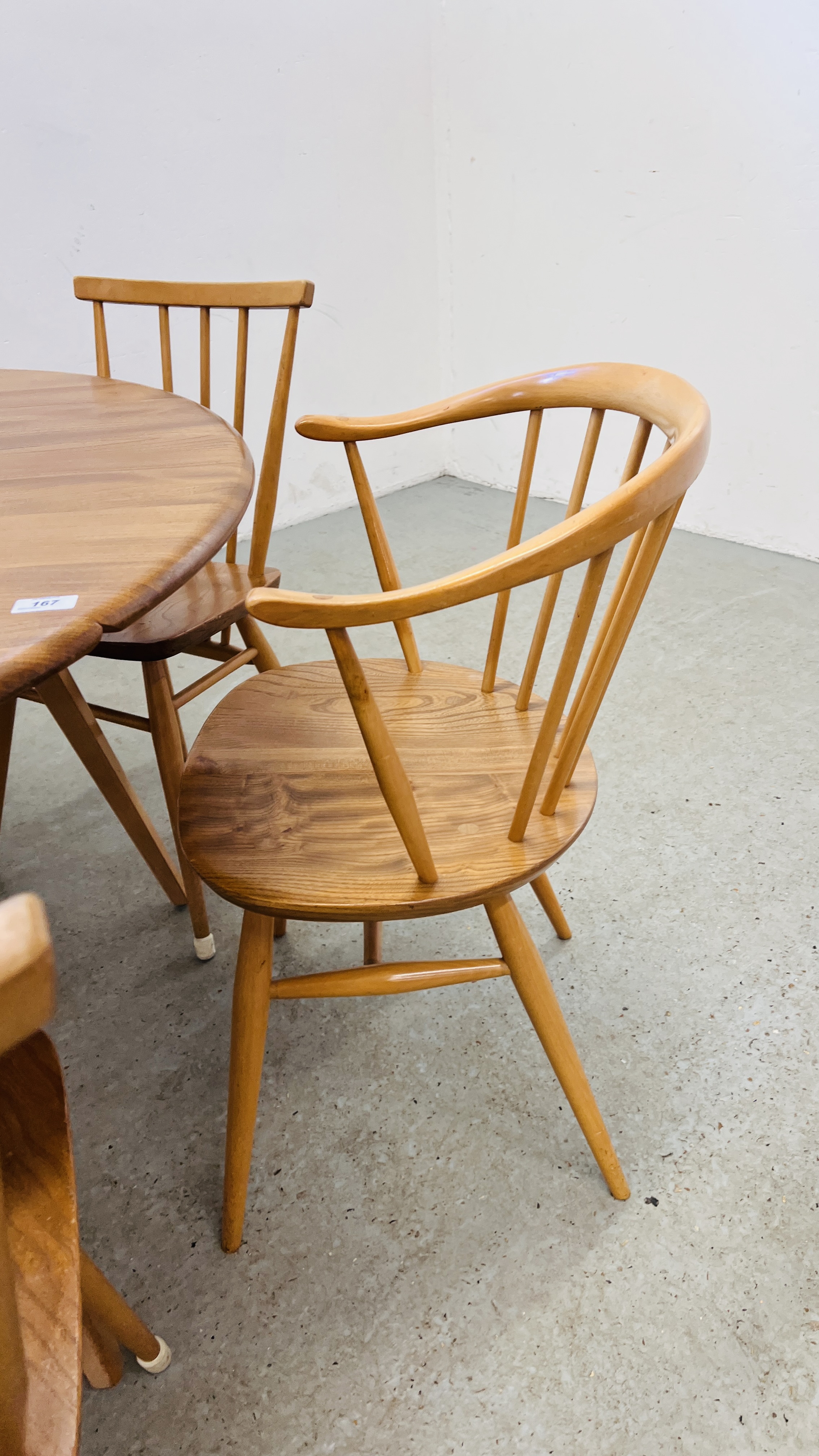 ERCOL DROP FLAP DINING TABLE, W 113CM, D 63CM, EXTENDED 122CM, - Image 3 of 26