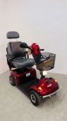 FREERIDER MAYFAIR MOBILITY SCOOTER COMPLETE WITH KEYS AND CHARGER (RED) - SOLD AS SEEN