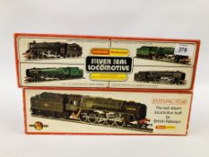 2 X BOXED HORNBY 00 GAUGE LOCOMOTIVES WITH TENDERS TO INCLUDE "EVENING STAR".