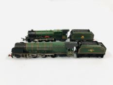 TWO HORNBY '00' GAUGE LOCOMOTIVE WITH TENDERS TO INCLUDE DUCHESS OF MONTROSE AND PRINCESS ELIZABETH