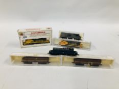 A COLLECTION OF SIX N SCALE LOCOMOTIVES TO INCLUDE BACHMANN, BALTIMORE, LIFE LIKE, ETC.