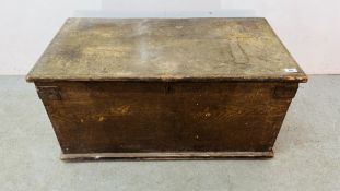 VINTAGE PINE CHEST WIDTH 92CM. DEPTH 47CM. HEIGHT 46.5CM.