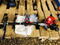 ROBIN PETROL DRIVEN BRUSH CUTTER WITH INSTRUCTIONS - SOLD AS SEEN.