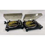 A PAIR OF SHERWOOD PM-9800 BELT DRIVEN RECORD DECKS - SOLD AS SEEN