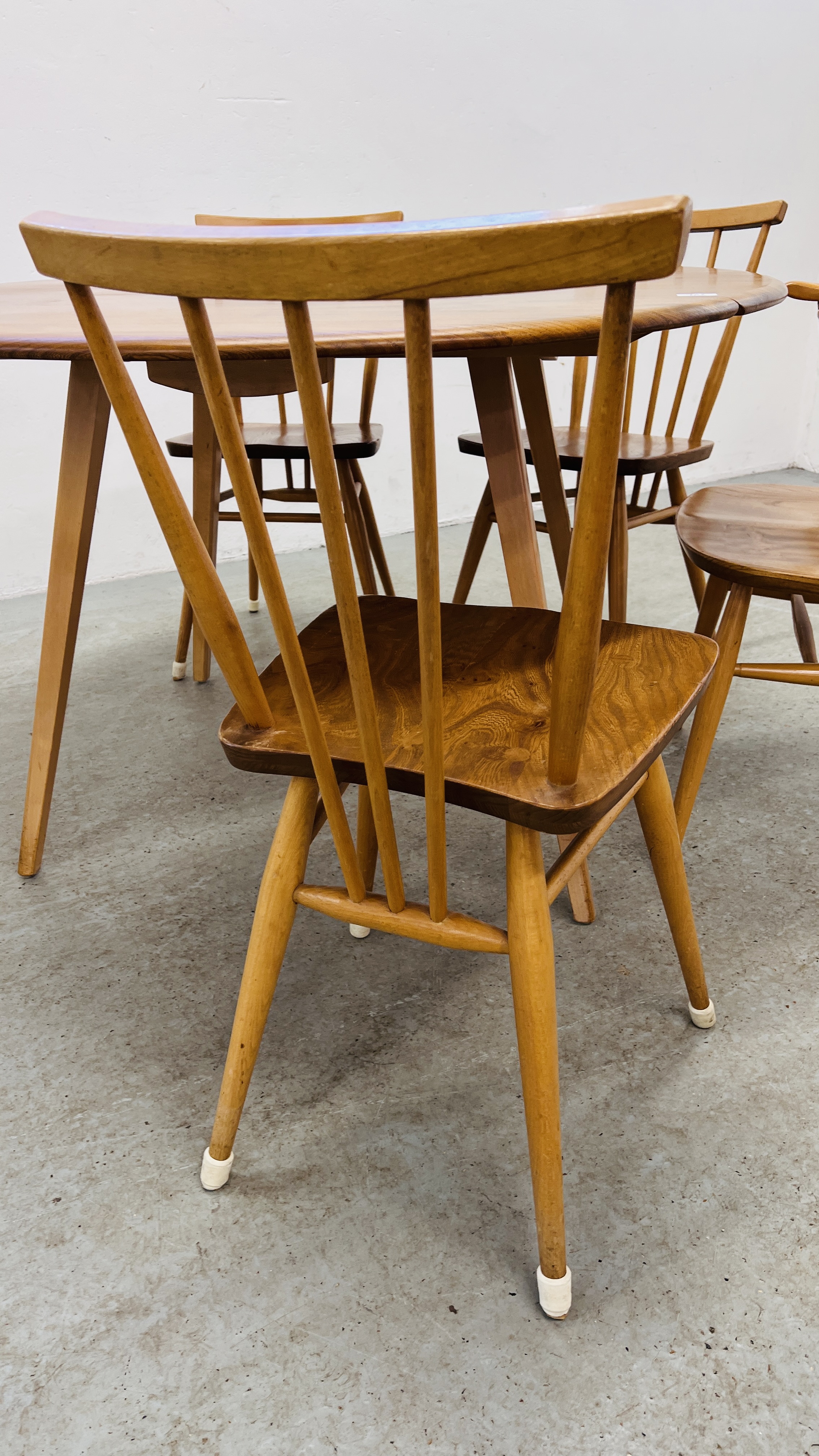 ERCOL DROP FLAP DINING TABLE, W 113CM, D 63CM, EXTENDED 122CM, - Image 21 of 26