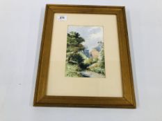 FRAMED AND MOUNTED WATERCOLOUR BEARING SIGNATURE C H HARMONY