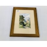 FRAMED AND MOUNTED WATERCOLOUR BEARING SIGNATURE C H HARMONY