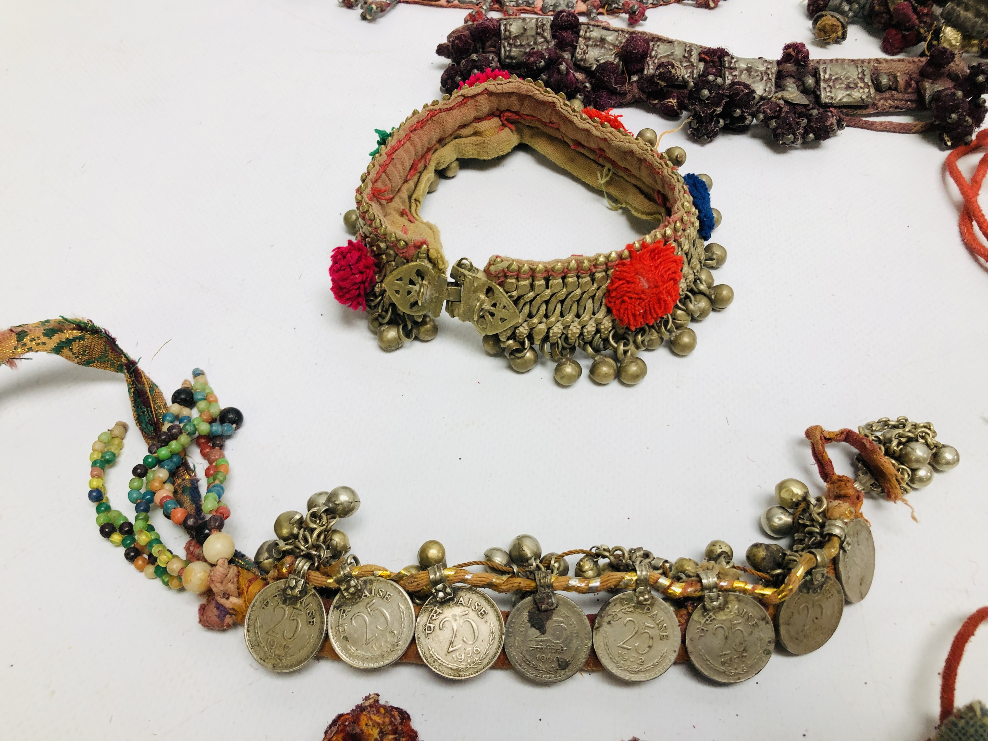 A GROUP OF 13 AFGHAN ANKLE BRACELETS MID C20TH, - Image 7 of 8