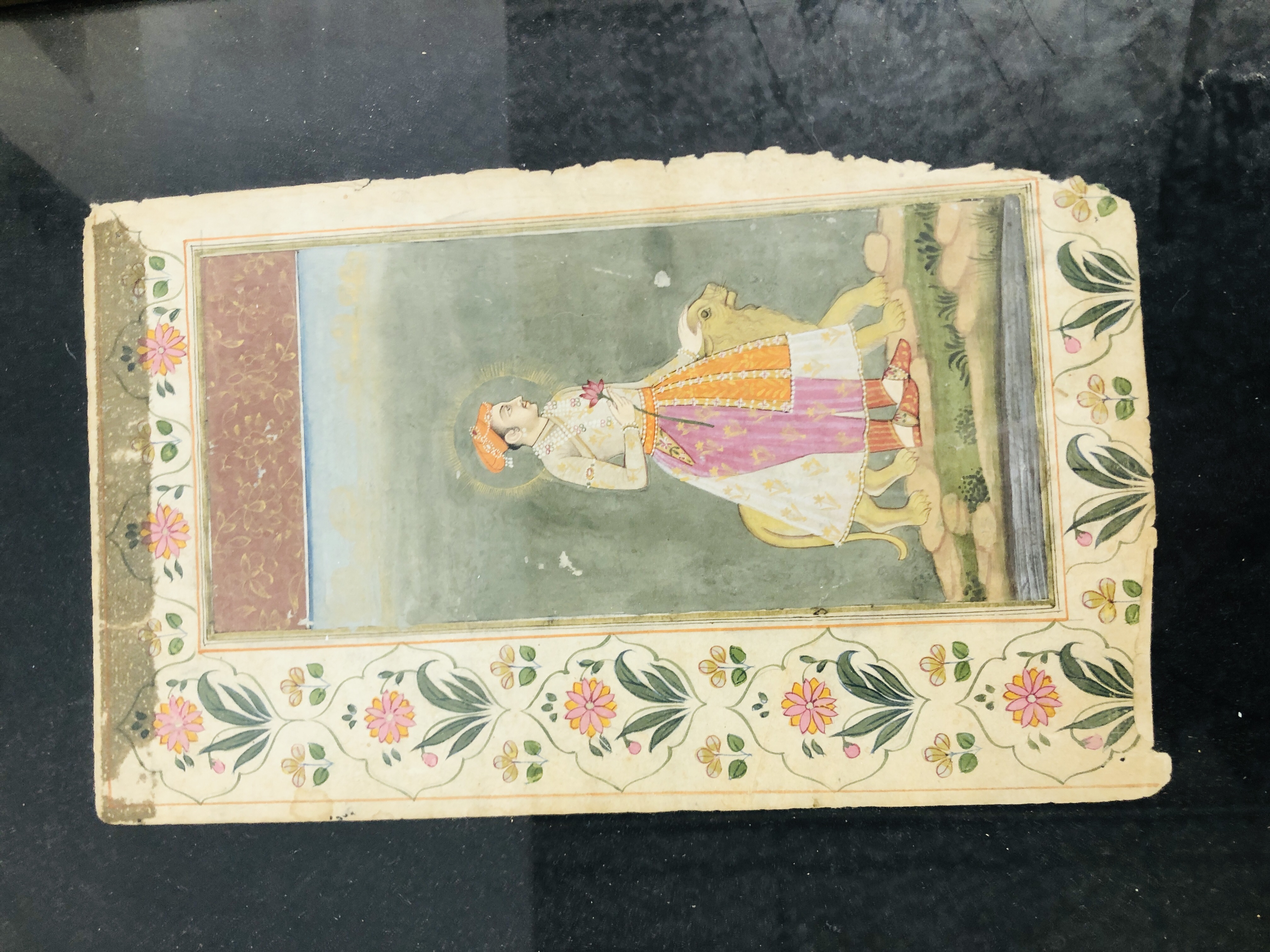 A GROUP OF FIVE MUGHAL STYLE WATERCOLOURS ON PAPER, - Bild 5 aus 6
