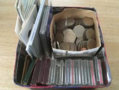 TIN WITH A QUANTITY GB CROWNS FROM 1951 IN BOX (4),