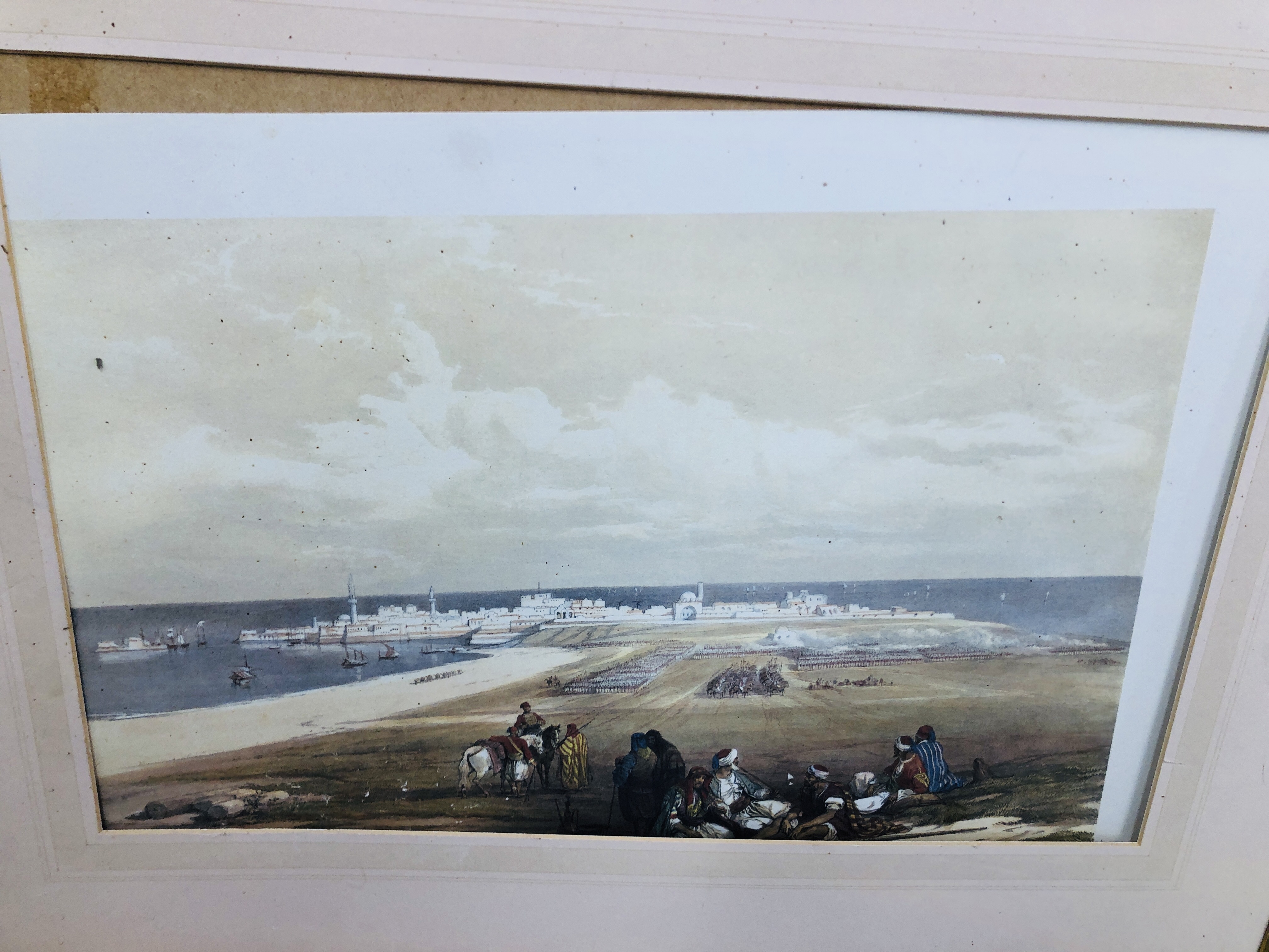 A GROUP OF 8 FRAMED WATERCOLOUR AND PRINTS TO INCLUDE BOATS IN A SETTLED SEA BEARING SIGNATURE R - Image 8 of 15